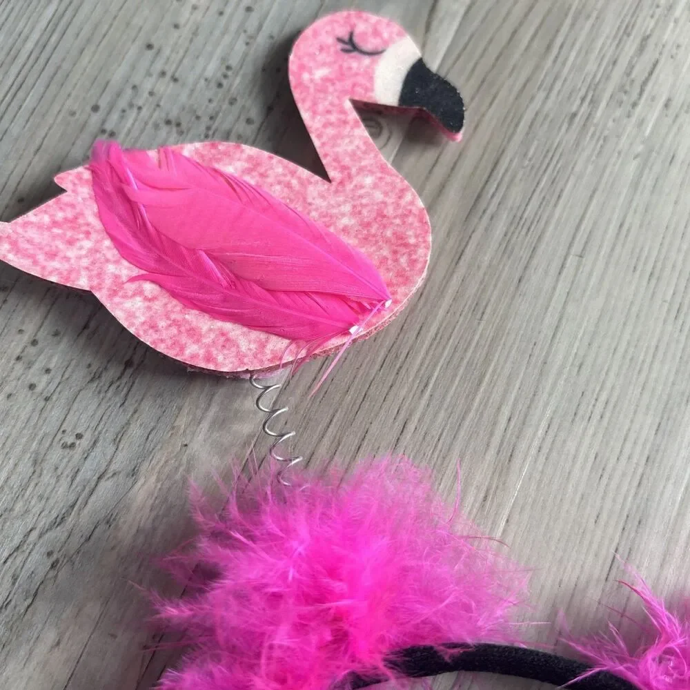 Flamingo Laou Headband Earring Set Hawaiian Tropical One Size